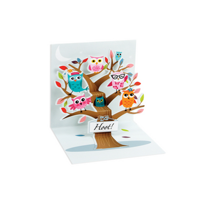 Mini Little Owls Pop Up Card