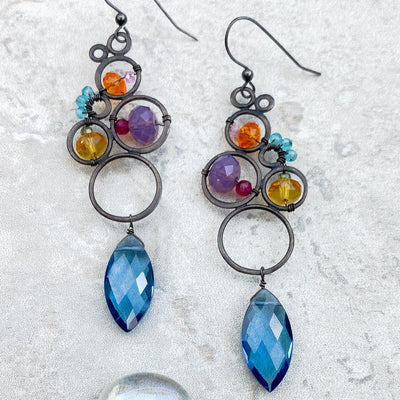 Large Statement Bubbles and Marquee Earrings - Anna Balkan 