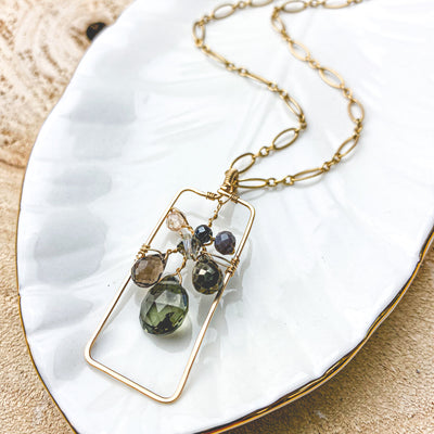 Flower in a Frame Necklace