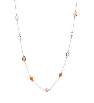Claire Long Layering Multigem Necklace 34" - Anna Balkan 