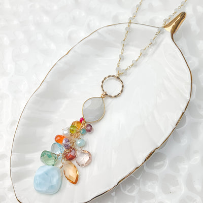 larimar and moonstone long necklace 