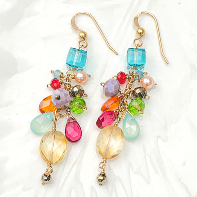 colorful citrine earrings