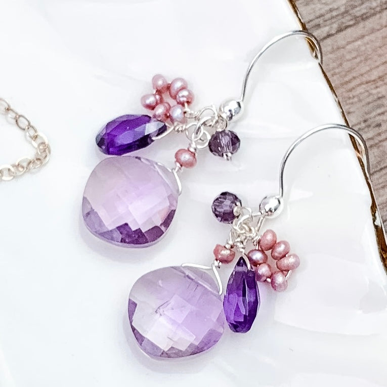 Lavender Dreams Amethyst Earrings
