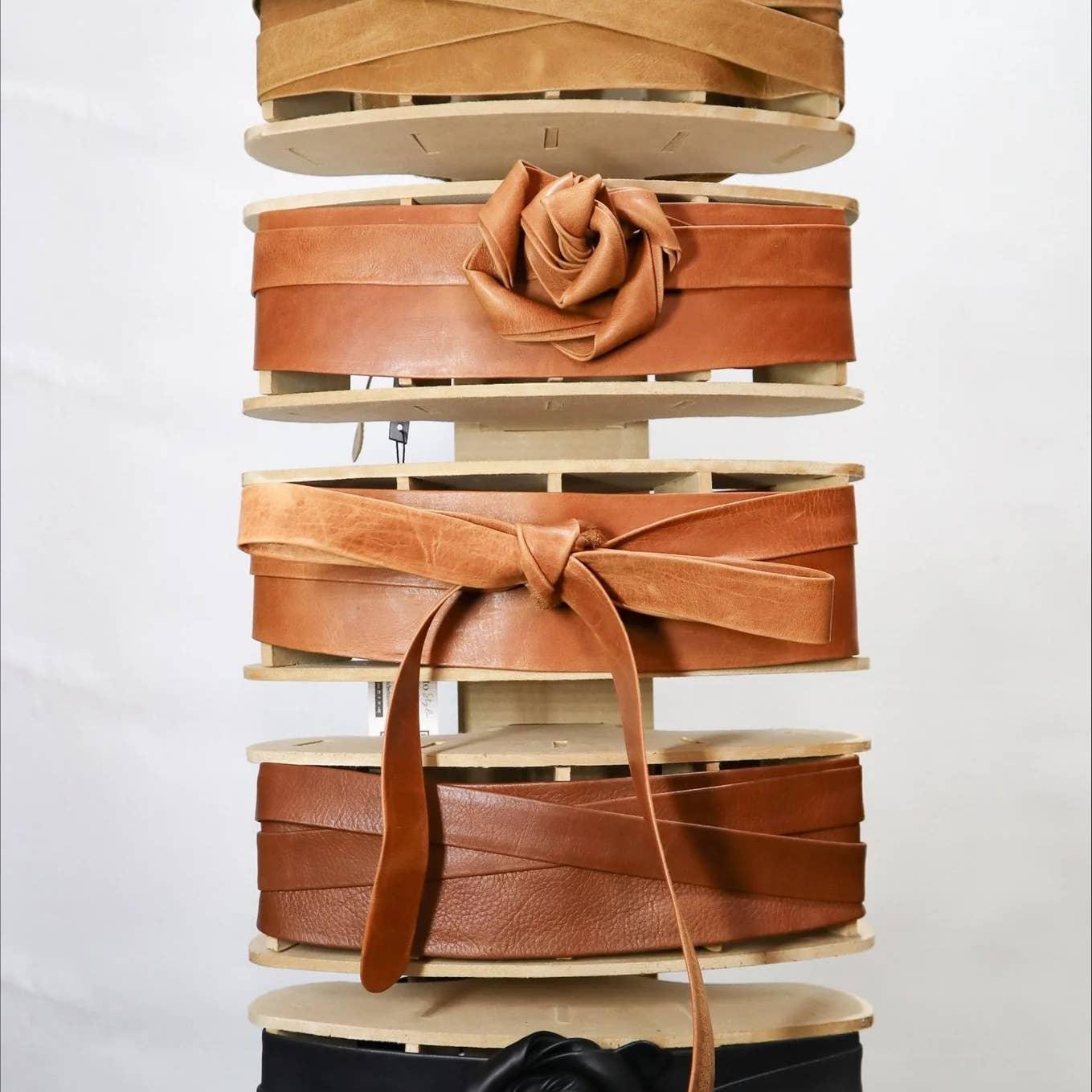 Anthropologie By Ada Wrap Belt_ OS Wrap Rose Shimmer Belt | Leather Wrap Belt | ADA Belt main image 3