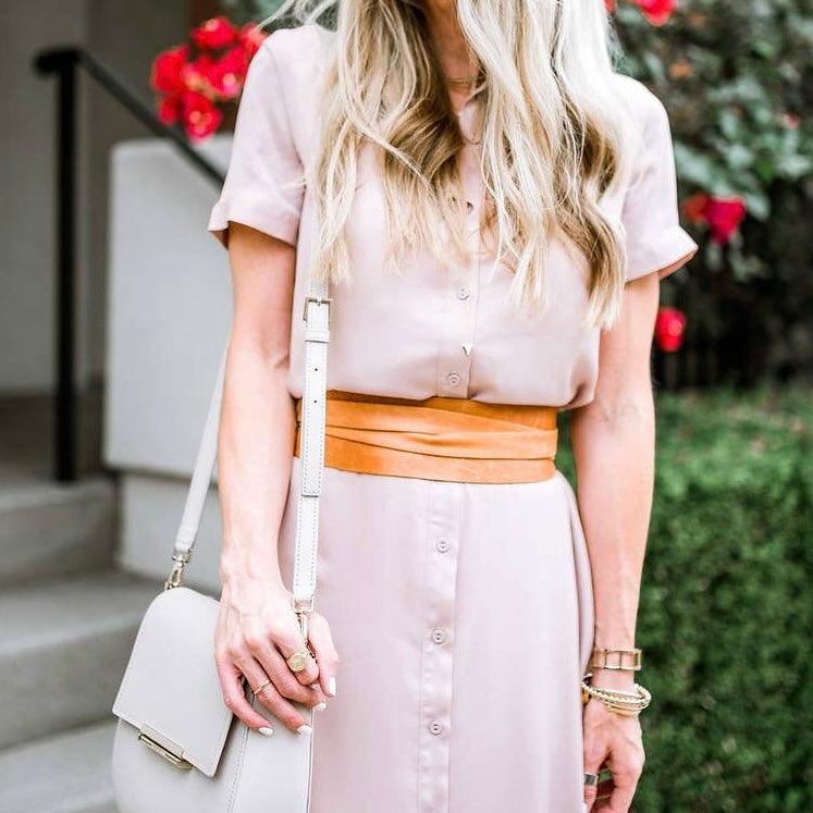 wrap belts for dresses Genuine Leather Wrap Belts OS Tan