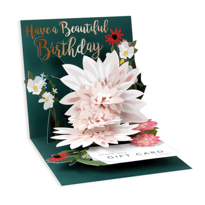 Beautiful Flower Birthday Pop Up Card