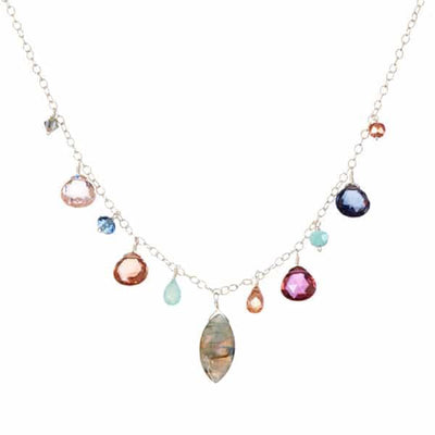 Instant Classic New Zina Necklace with Marquee Gem - Anna Balkan 