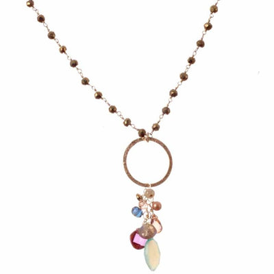 Marquee Charm Gemstone Necklace - Anna Balkan 