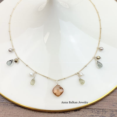 Zina's Classic Gemstone Necklace - Anna Balkan 