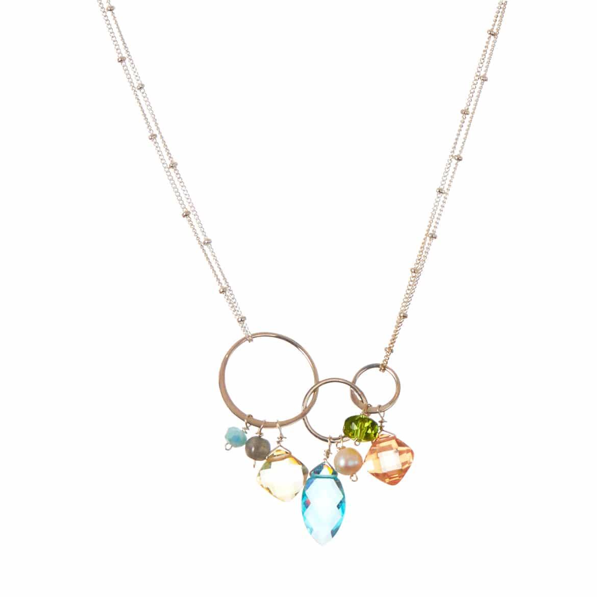 Joy Link Necklace with Marquee Center | Anna Balkan
