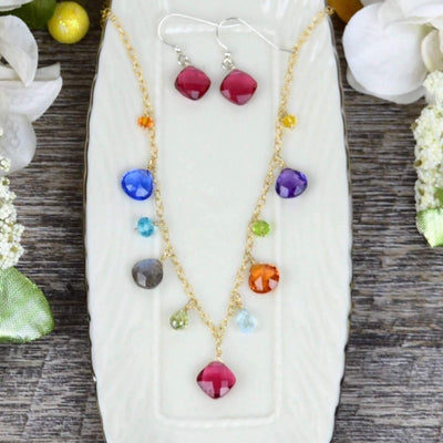 Instant Classic New Zina Colorful Gemstone Necklace - Anna Balkan 
