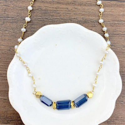 Gemstone Nuggets Layering Necklace - Anna Balkan 
