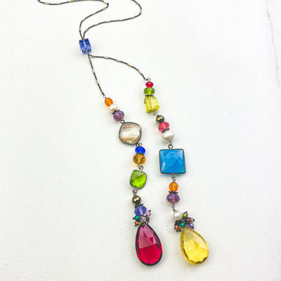 Popart Colorful Natalie Lariat Necklace - Anna Balkan 