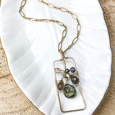 Flower in a Frame Necklace