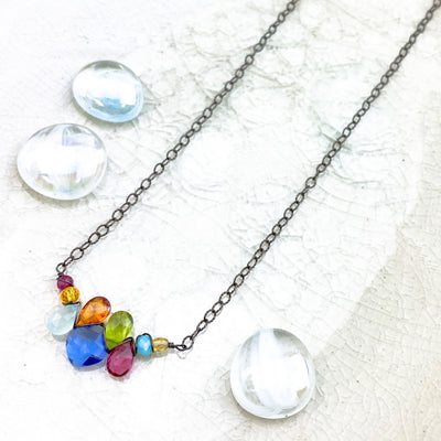 Mini Katie Colorful Gem Necklace - Anna Balkan 