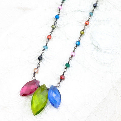 Marquee Katie Colorful Gem Necklace - Anna Balkan 