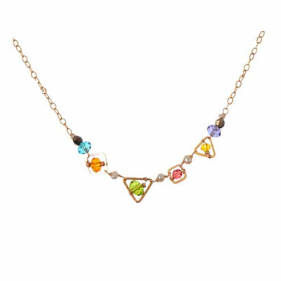 Mixed Shapes Colorful Layering Necklace - Anna Balkan 