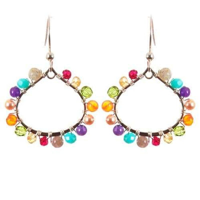 Lily Mini Petal Colorful Hoop Earrings - Anna Balkan 