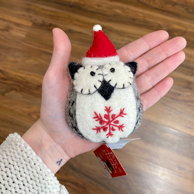 Handmade Felted Ornaments owl