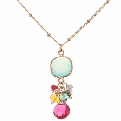 Sienna Bezeled Pendant Necklace - Anna Balkan 