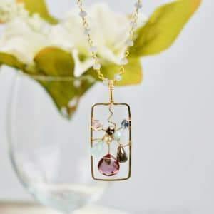 Flower in a Frame Necklace - Anna Balkan 