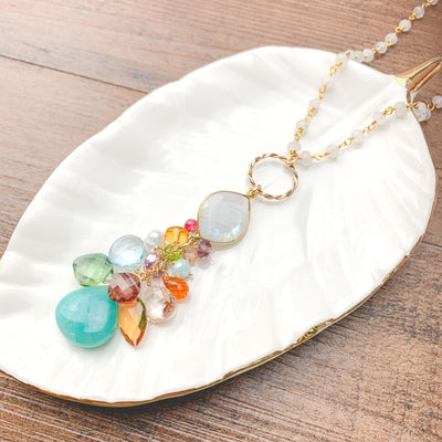 moonstone and amazonite necklace 
