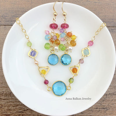 Mixed shapes and colors necklace - Anna Balkan 