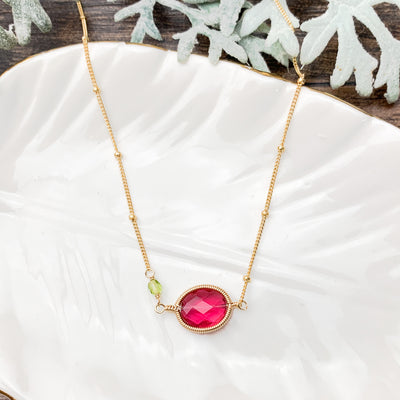 ruby quartz erica layering necklace 