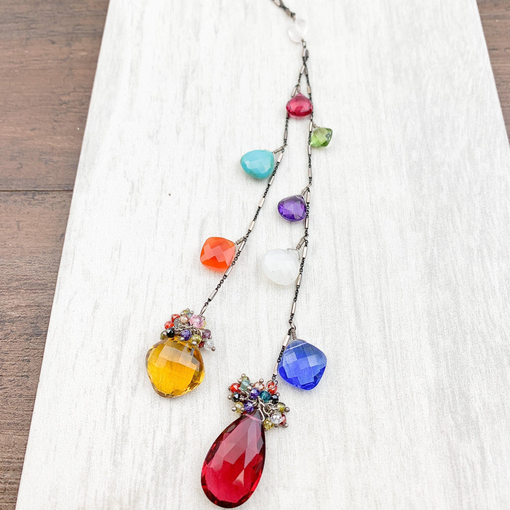 Popart Colorful Natalie Lariat Necklace - Anna Balkan 
