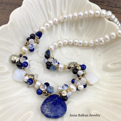 Lapis Regina Necklace - Anna Balkan 