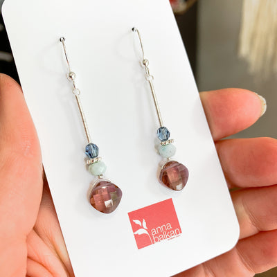 marsala quartz earrings 